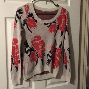 Floral print sweater